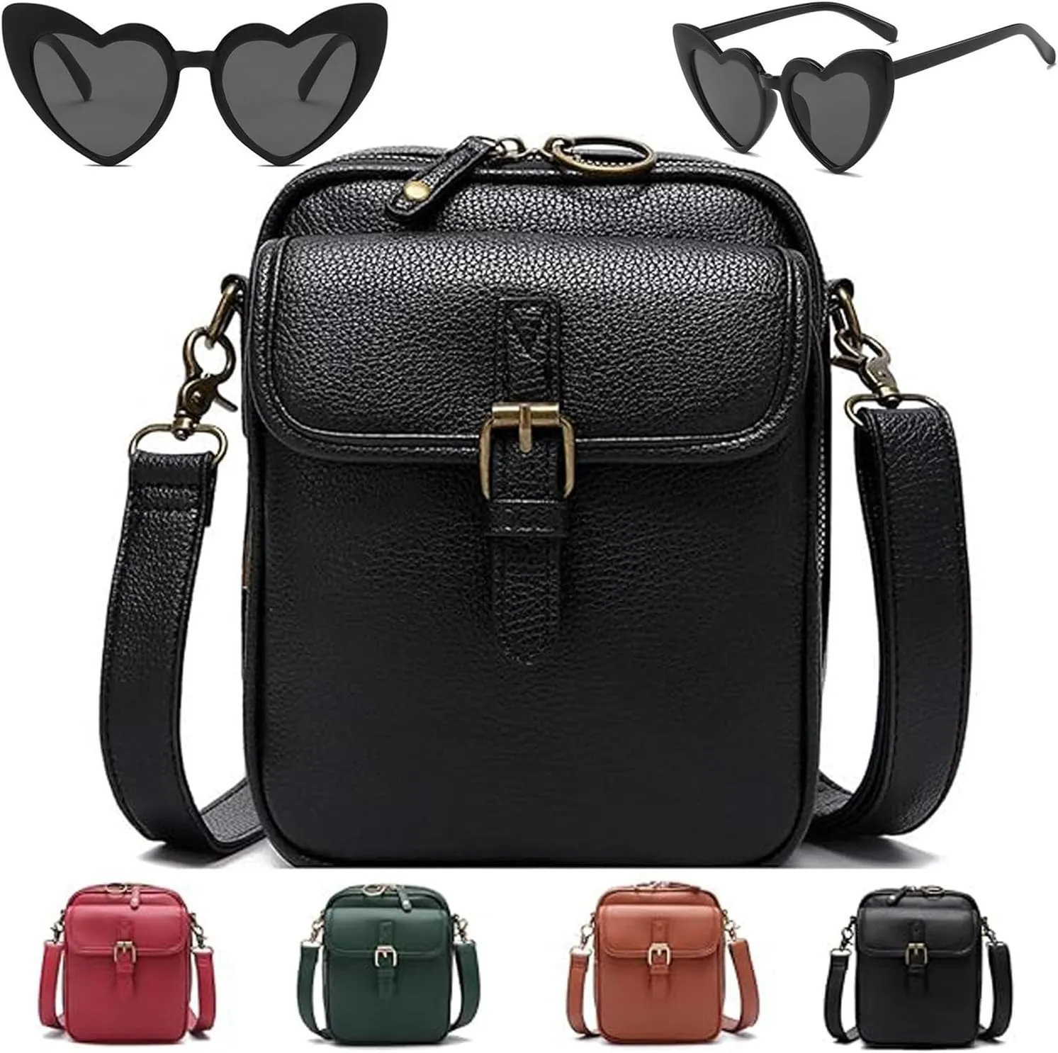 Tojoyride Crossbody Leather Bag, Tojoyride Crossbody Purse, Urvashi Crossbody Bag for Women, Vintage Anti Theft Purse