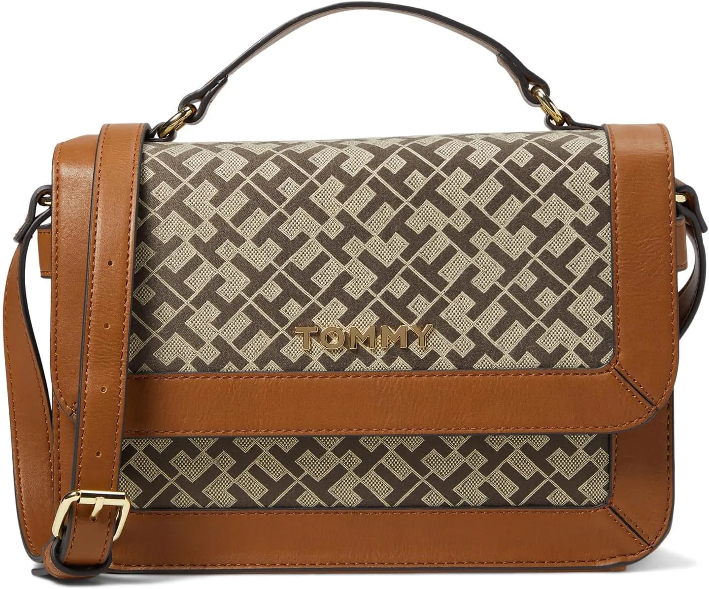 Tommy Hilfiger Lucia Geo Poly Jacquard Top-Handle Crossbody