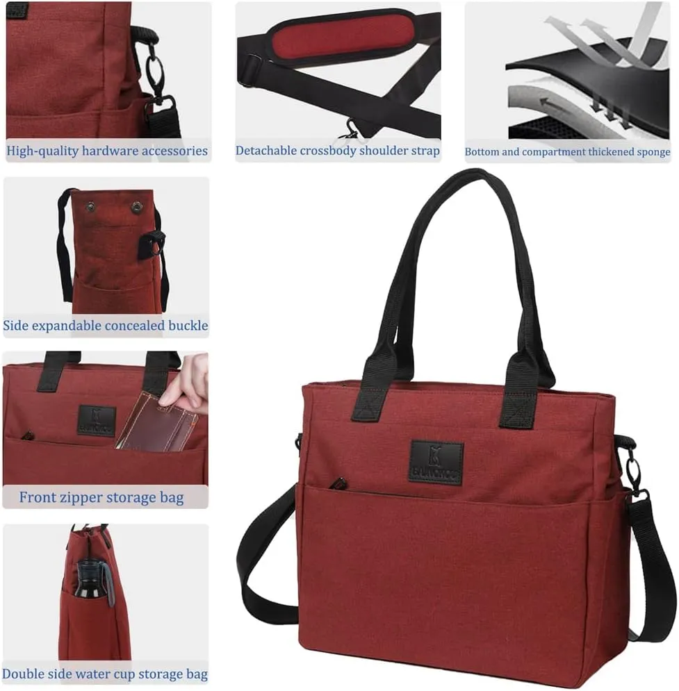 Tote Bag For Women Work Fits 14'' Laptop Shoulder Bag USB Teacher Bags Office Business Briefcase With Many Pockets