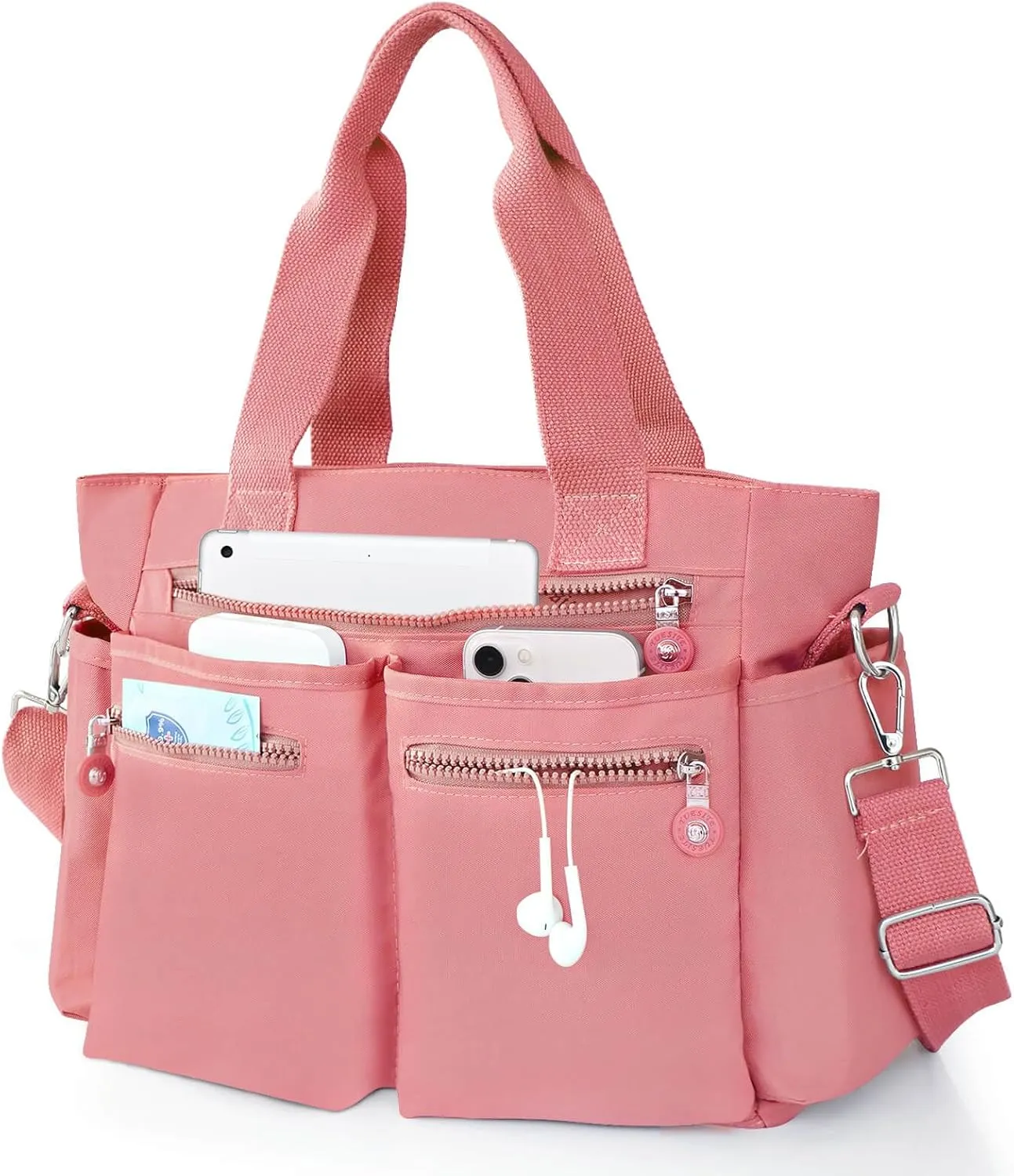 Tote Bag with Zipper Pocket Everything Bag Women Crossbody Shoulder Bags for Travel Work