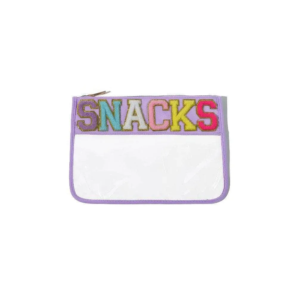 Transparent PVC waterproof travel cosmetic bag with embroidery
