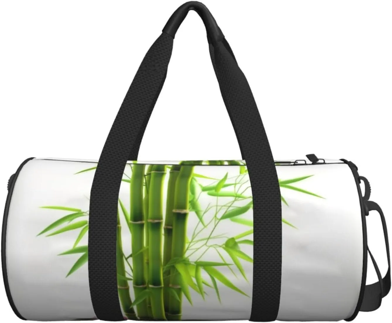 Travel Bag For Women,Green Bamboo Lotus Print Personal Item Duffle Bags,Weekend Travel Duffel Tote Bag,Travel Sport Gym Bag For Men,Airplane Travel Essentials For Flying