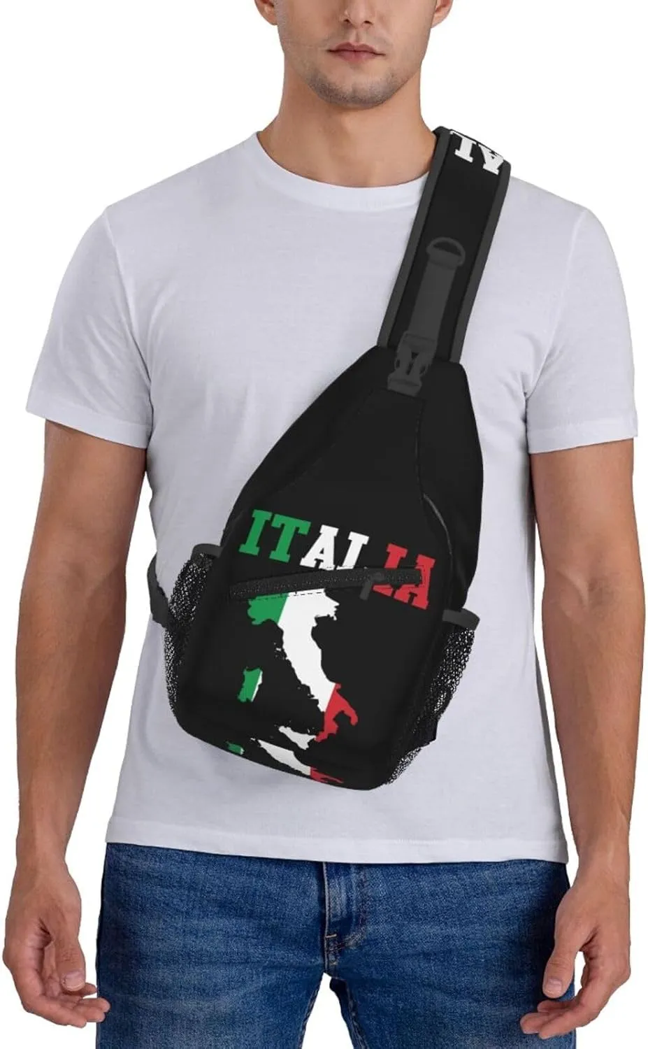 Trinidad Strong Vintage Graffiti Flag Sling Bag Adjustable Chest Bags Casual Crossbody Bag Travel Shoulder Backpack