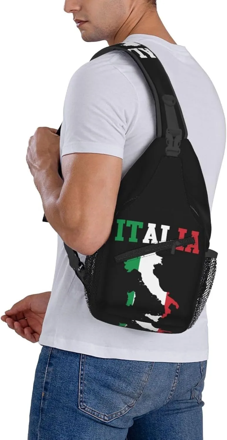 Trinidad Strong Vintage Graffiti Flag Sling Bag Adjustable Chest Bags Casual Crossbody Bag Travel Shoulder Backpack