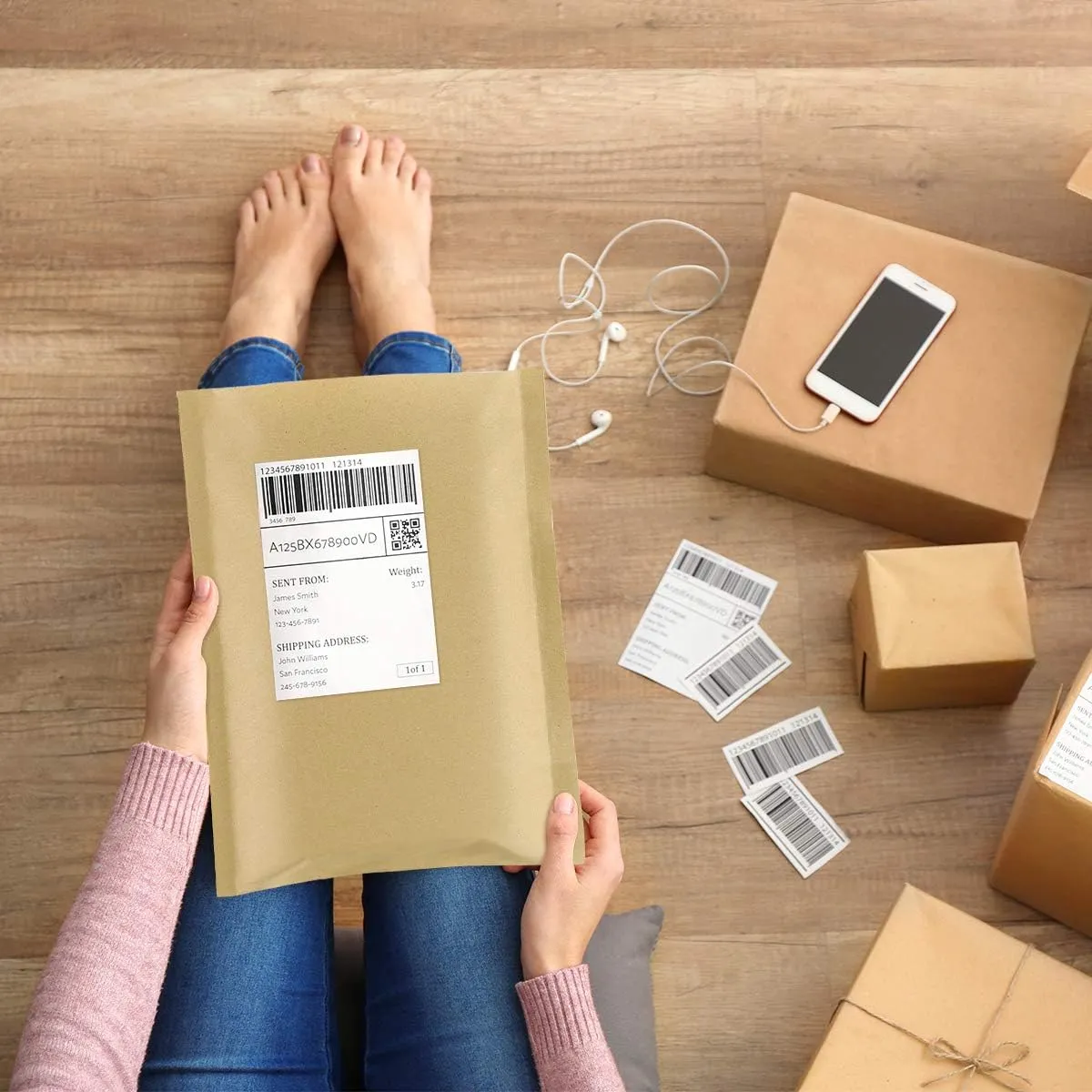 UCGOU Natural Kraft Bubble Mailers 8.5x12 Inch 25 Pack Brown Padded Envelopes #2 Mailing Packages Self Sealing Tear Resistant Boutique Bulk Shipping Bags for Jewelry Makeup Supplies