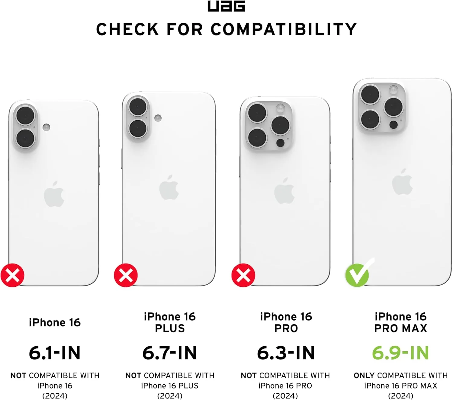 URBAN ARMOR GEAR UAG Designed for iPhone 16 Pro Max Case 6.9" Plyo - Compatible with MagSafe Charging Rugged Slim Anti-Yellowing Transparent Clear Shockproof MIL-STD Protective Cover, Black/Black
