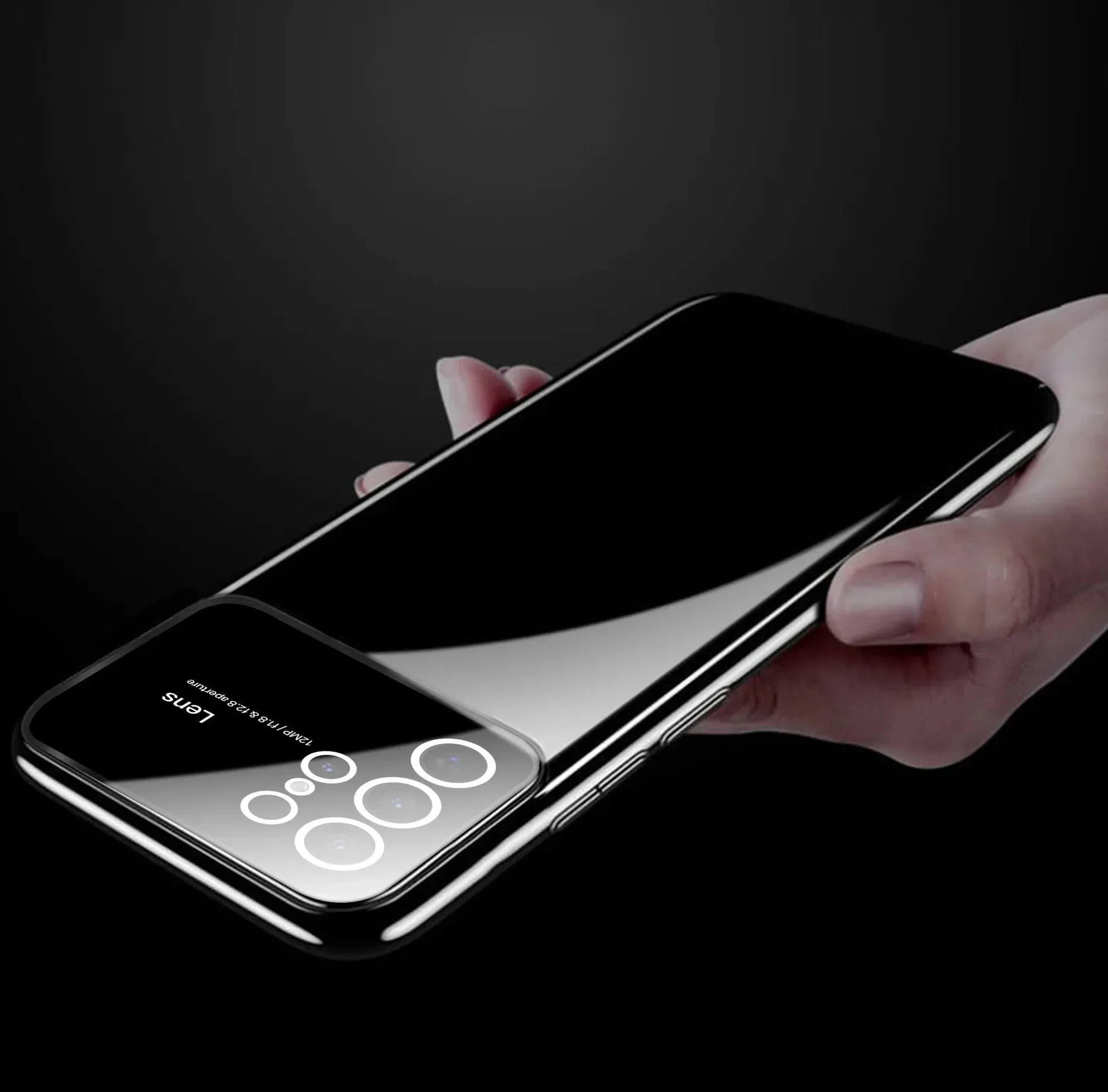 Vaku® Samsung Galaxy S23 Ultra Polarized Large Window Glass Camera Protector Dual Layer Shockproof Back Cover
