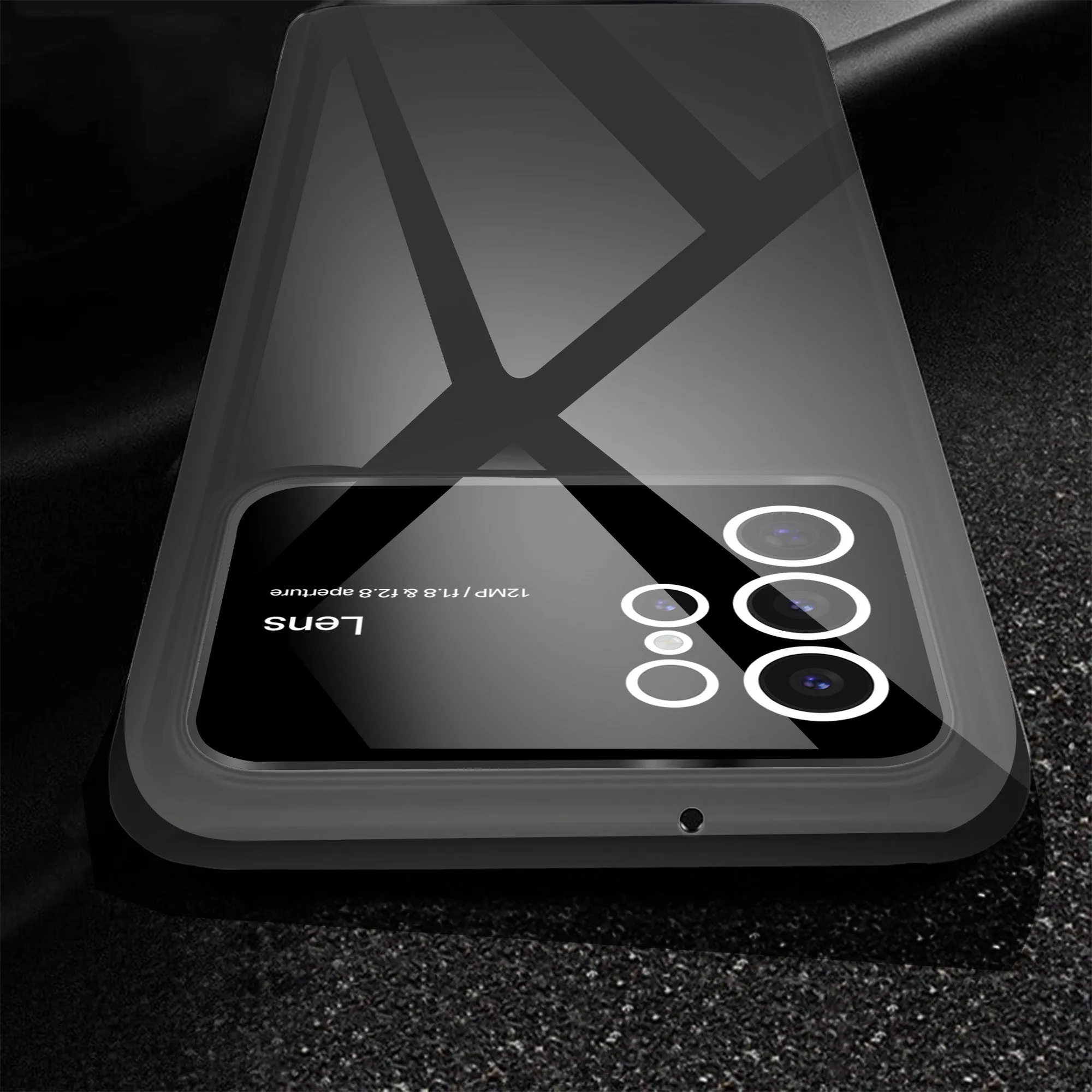 Vaku® Samsung Galaxy S23 Ultra Polarized Large Window Glass Camera Protector Dual Layer Shockproof Back Cover