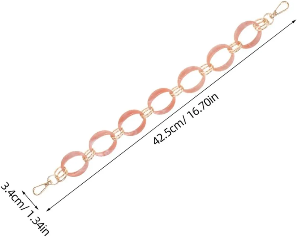 VALICLUD Bag Chain Bag Bag Short Purse Strap Chain Bag Strap Shoulder Strap Short Bag Strap Zinc Alloy Beige
