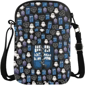 VAMSII Dr Who Crossbody Bag Doctor Tv Series Fans Gift Tour Police Box Gift Don't Blink Angels Inside Gift (Dont Blink CB)