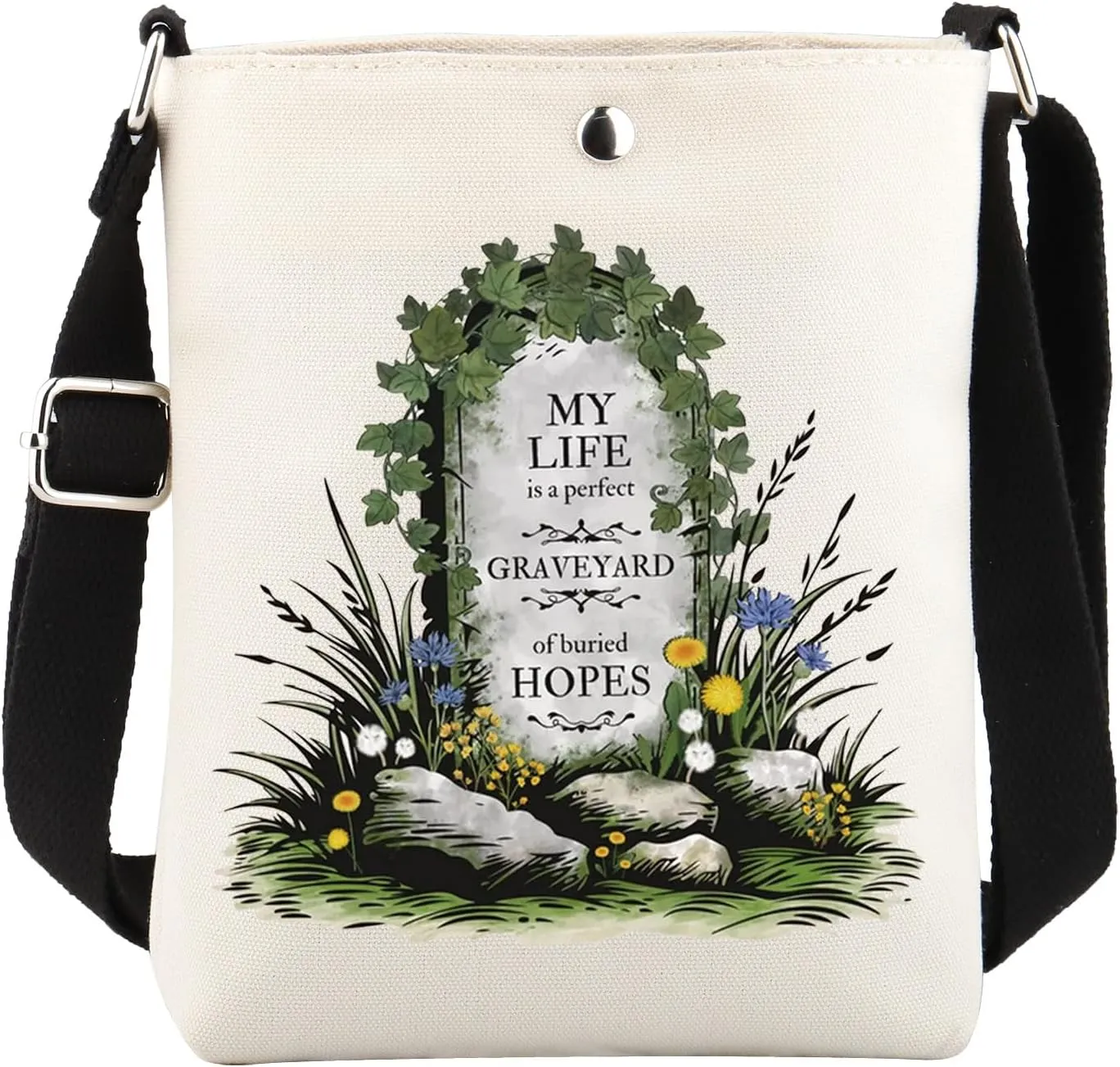 VAMSII My Life Is A Perfect Graveyard Of Buried Hopes Anne Green Crossbody Bag Book Lover Gift