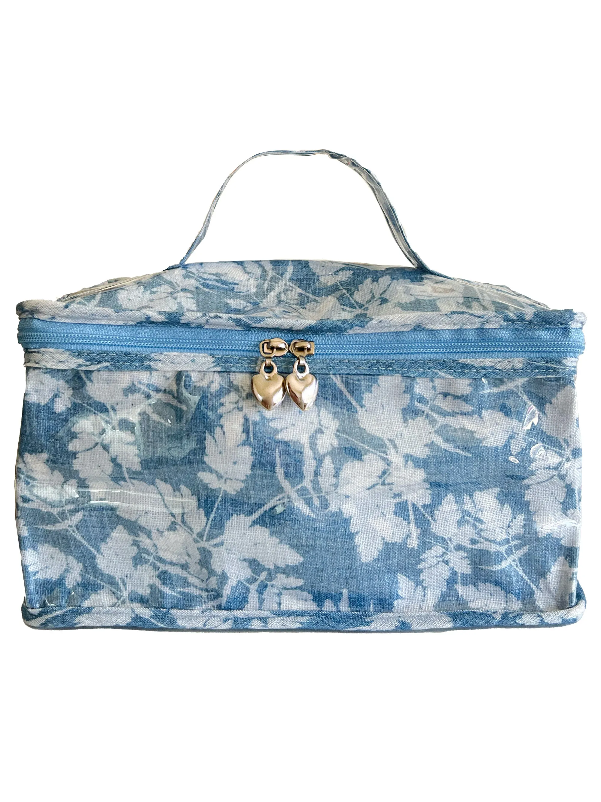 Vanity Bag, Floral Denim