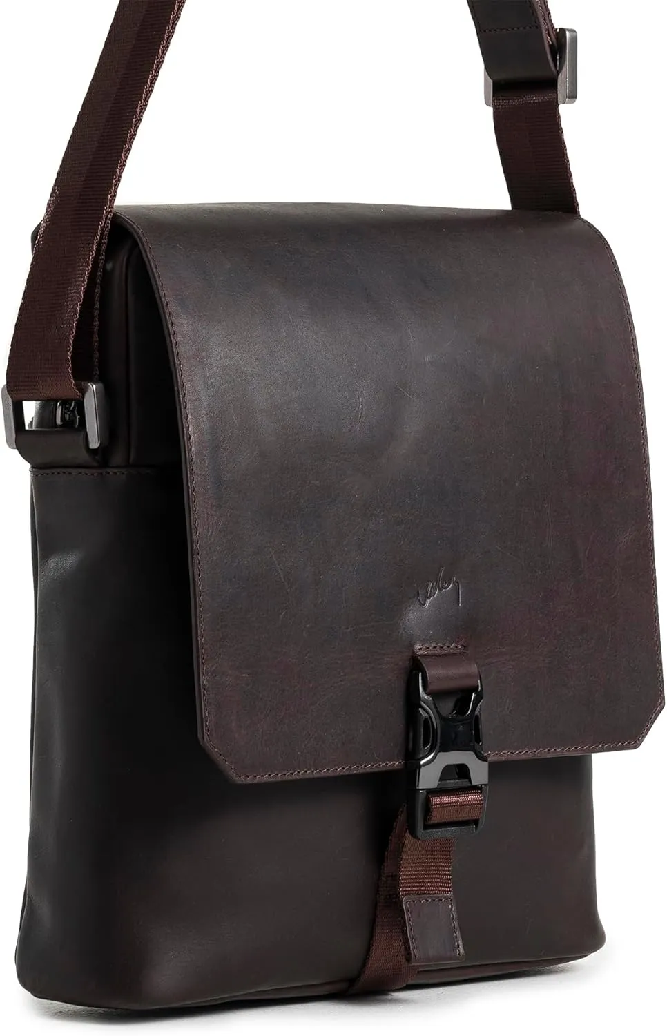 VELEZ Top Grain Leather Bag For Men - Small Sling Messenger Bags - 11 inch Tablet - Mens Crossbody Shoulder Purse
