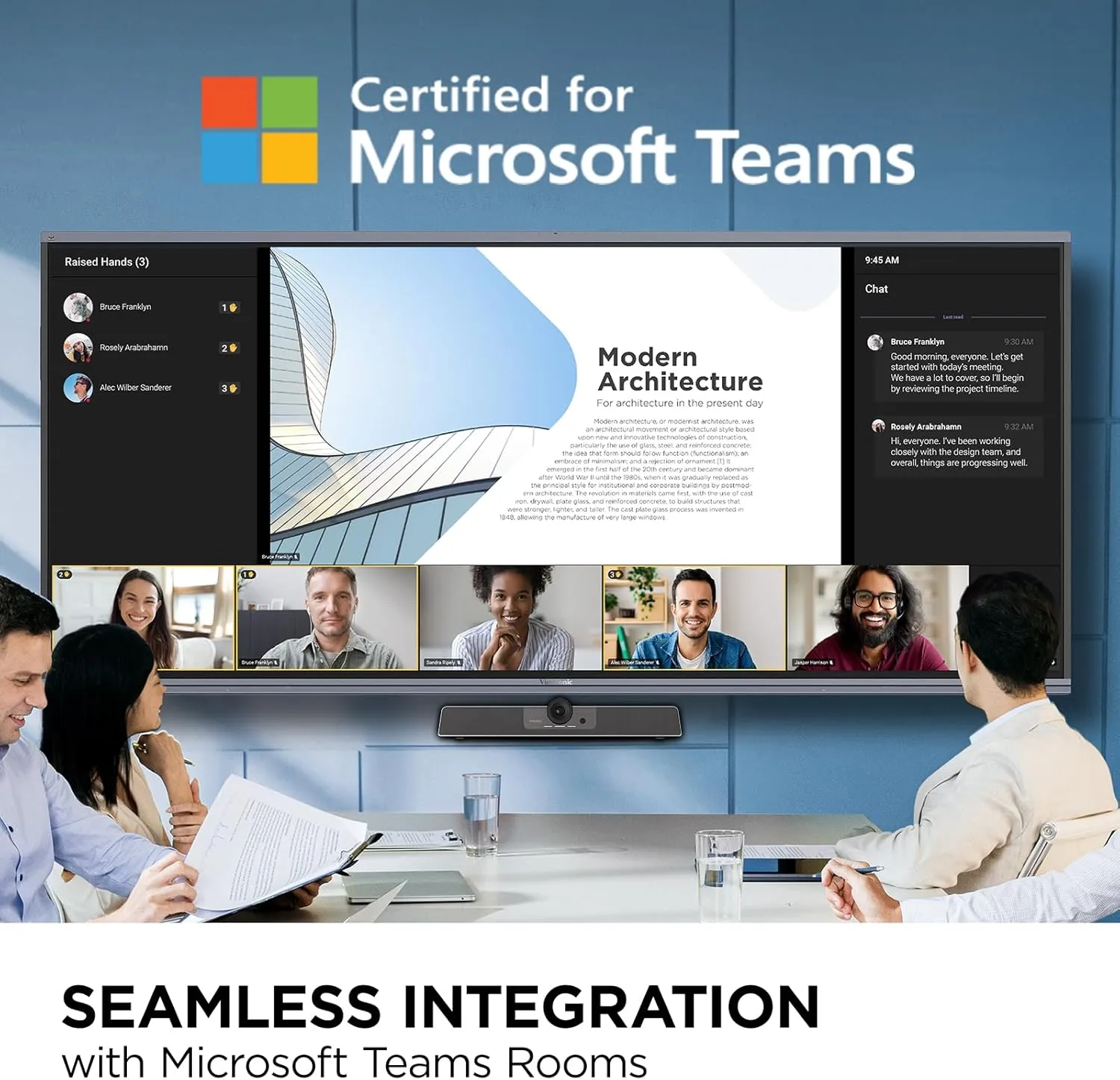 ViewSonic UMB202 4K UHD Video Conferencing System with Camera 120° Wide-Angle Lens, 5X Zoom, 11W Speakers, and Beamforming 6-Microphone Array Certified for Microsoft Teams Rooms