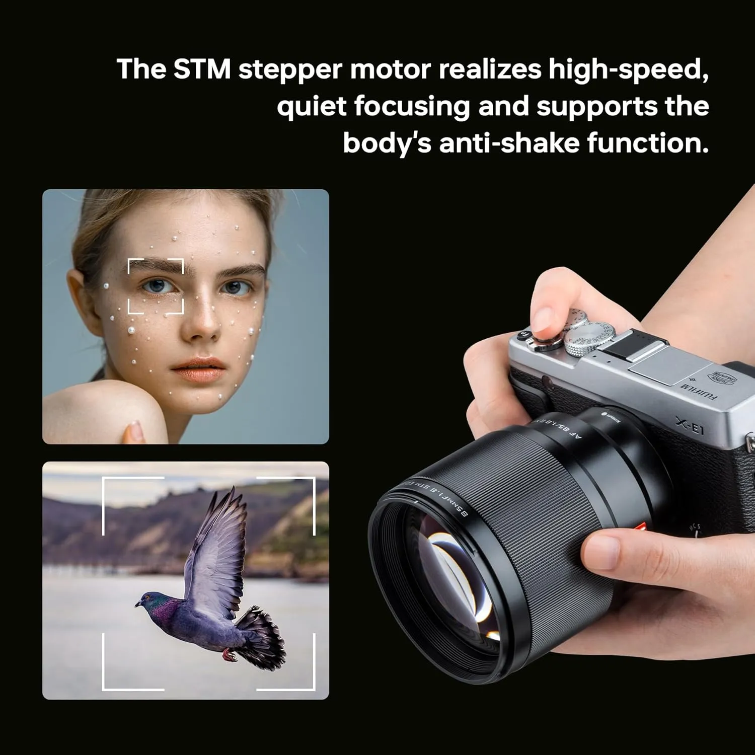 VILTROX AF 85mm F1.8 XF Prime Lens Auto Focus Medium Telephoto Portrait Lens Compatible with Fuji X Mount Camera X-T3 X-T2 X-T30 X-T20 X-T10 X-T100 X-PRO2 Black