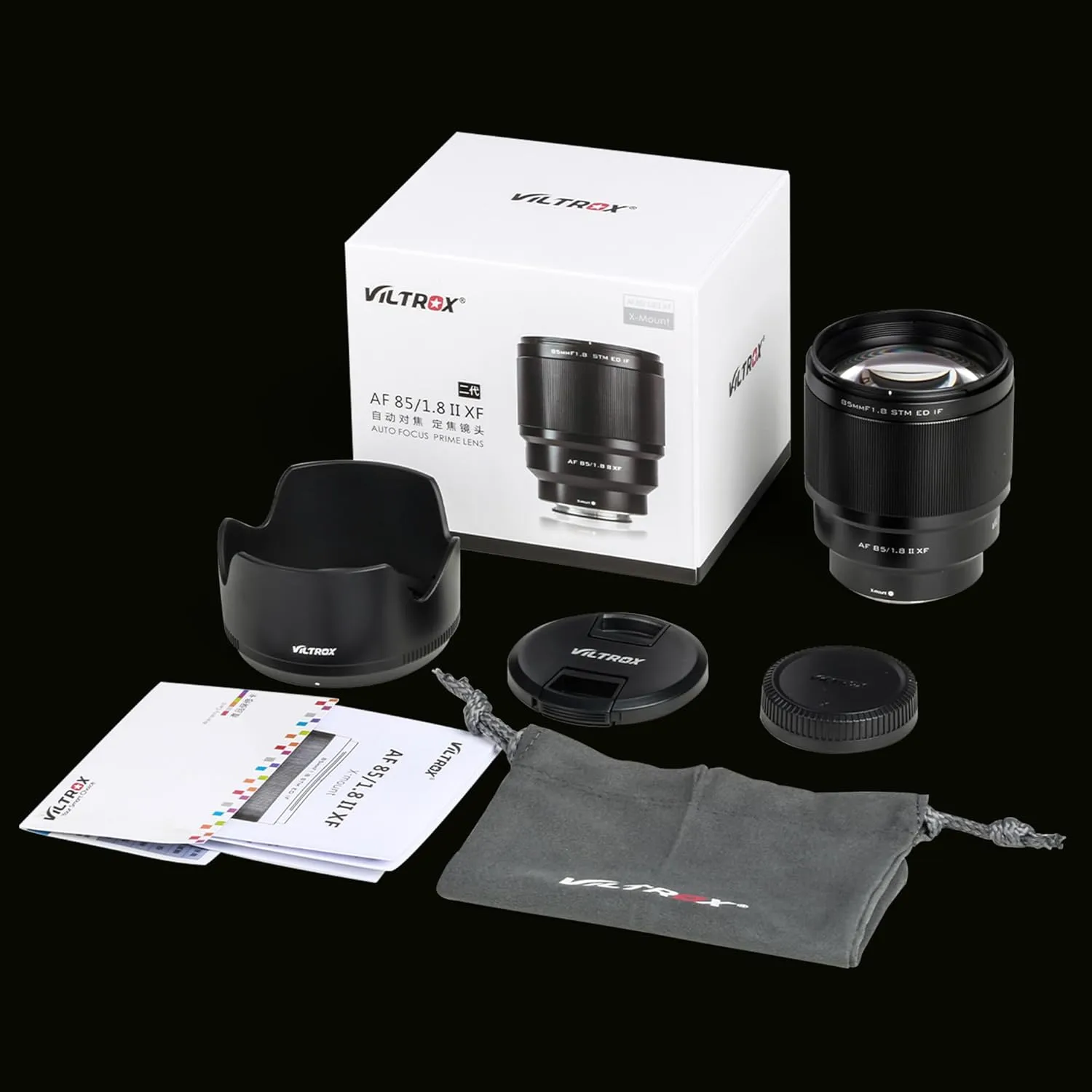 VILTROX AF 85mm F1.8 XF Prime Lens Auto Focus Medium Telephoto Portrait Lens Compatible with Fuji X Mount Camera X-T3 X-T2 X-T30 X-T20 X-T10 X-T100 X-PRO2 Black