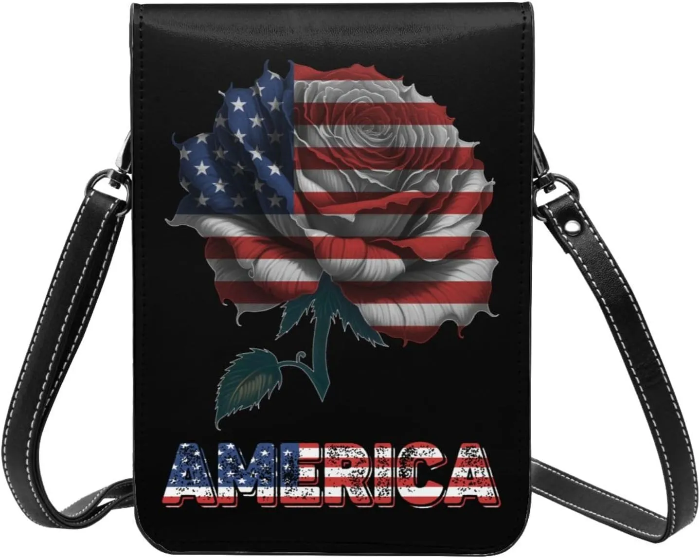 Vintage Argentina Argentinean Flag Rose Flower Small Crossbody Purse Cell Phone Bag for Women