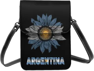 Vintage Brazil Brazilian Flag Sunflower Small Crossbody Purse Cell Phone Bag for Women