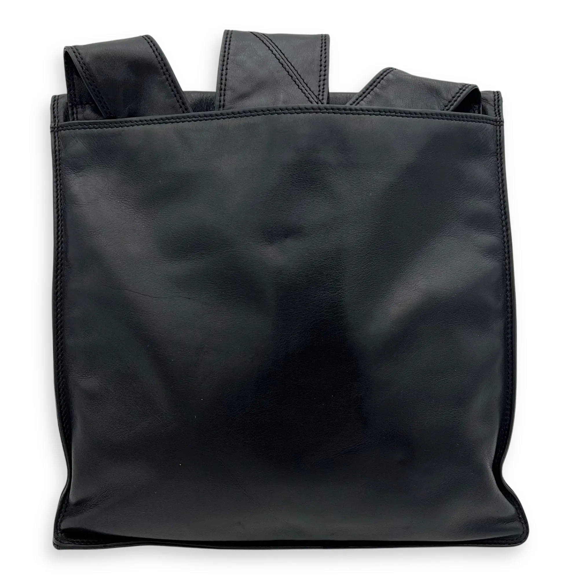 Vintage CC Black Crossbody Bag in Calfskin, Gold hardware