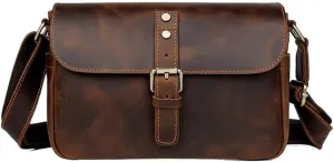 Vintage Crossbody Bag Crazy Horse Leather Men's Bag Single-shoulder Out-of-home Portable Backpack