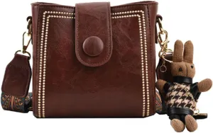 Vintage Fashion Bag with Adjustable Wider Shoulder Strap,Vintage Fashion Crossbody Bag,Vintage Retro Small Water Bucket Bag