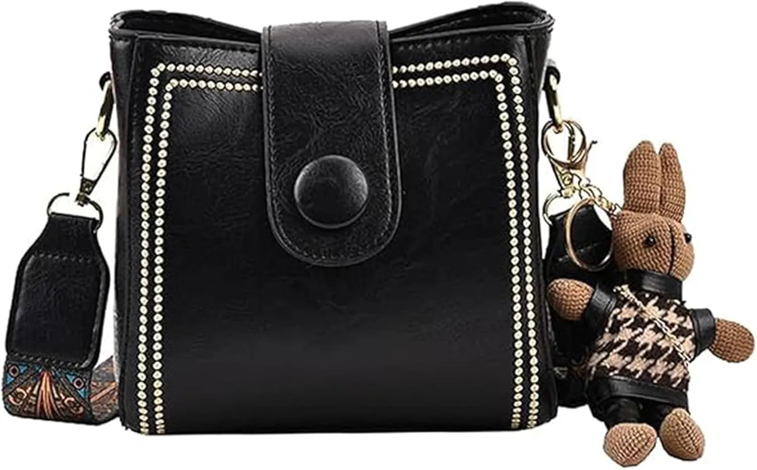Vintage Fashion Bag,Crossbody Bags for Women,Vintage Retro Small Water Bucket Crossbody Bags for Women