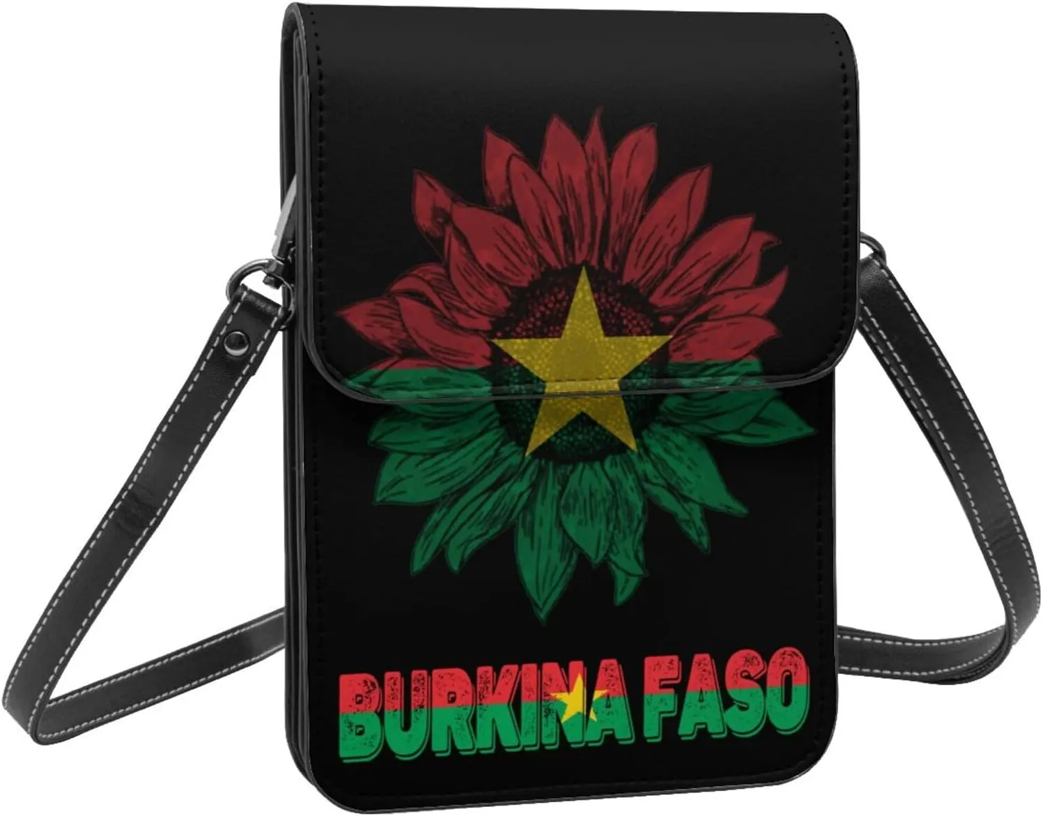 Vintage Greece Greek Flag Sunflower Small Crossbody Purse Cell Phone Bag for Women