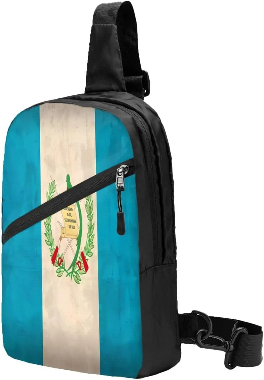 Vintage Guatemala Guatemalan Flag Crossbody Bag Portable Sling Bags Foldable Chest Daypack Reusable Sports Shoulder Backpack Diagonally Casual Rucksack Travel Bag