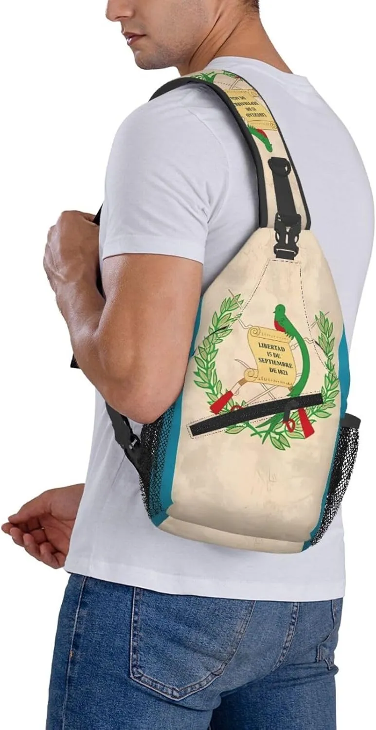 Vintage Half South African American Flag Sling Bag Adjustable Chest Bags Crossbody Bag Travel Shoulder Backpack