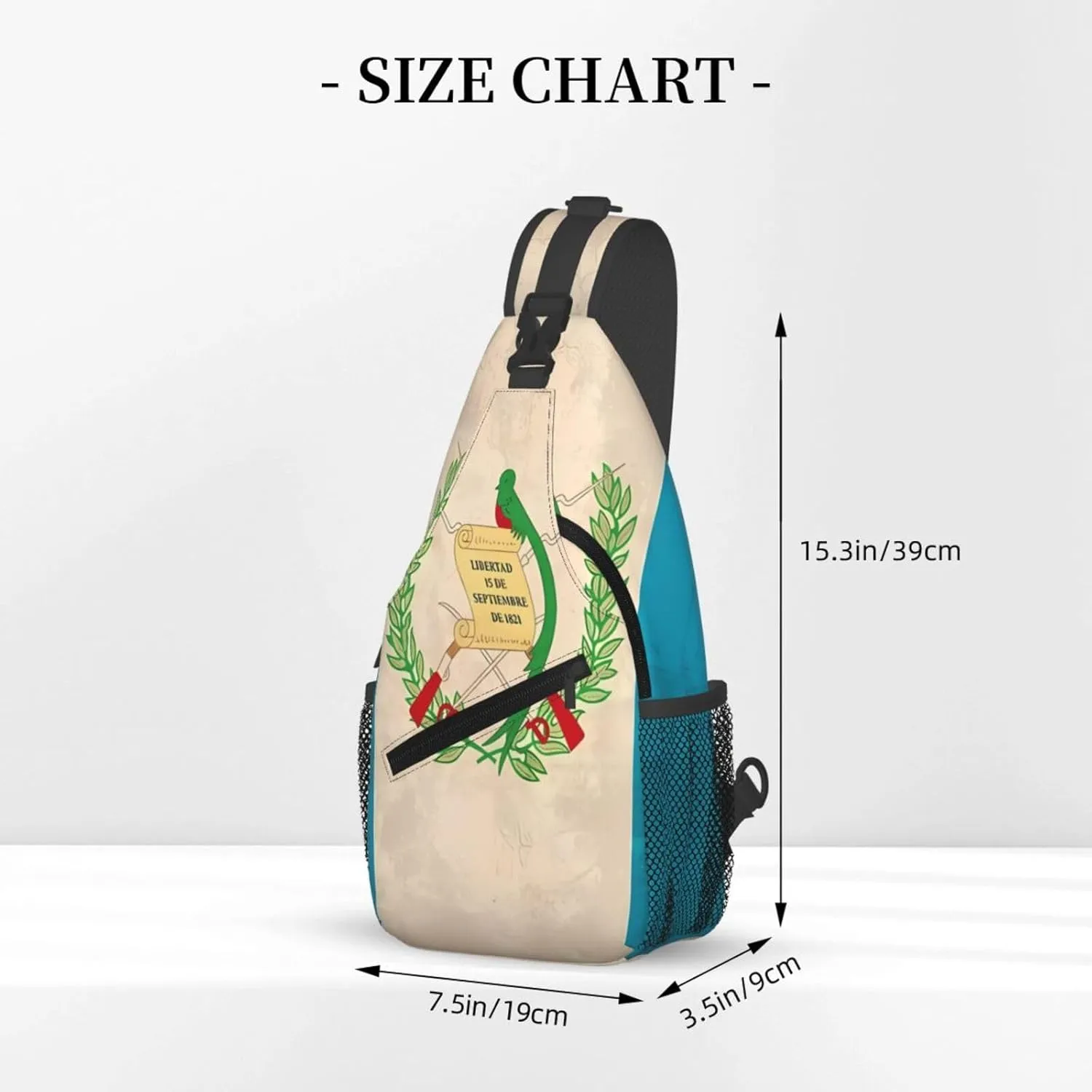 Vintage Half South African American Flag Sling Bag Adjustable Chest Bags Crossbody Bag Travel Shoulder Backpack