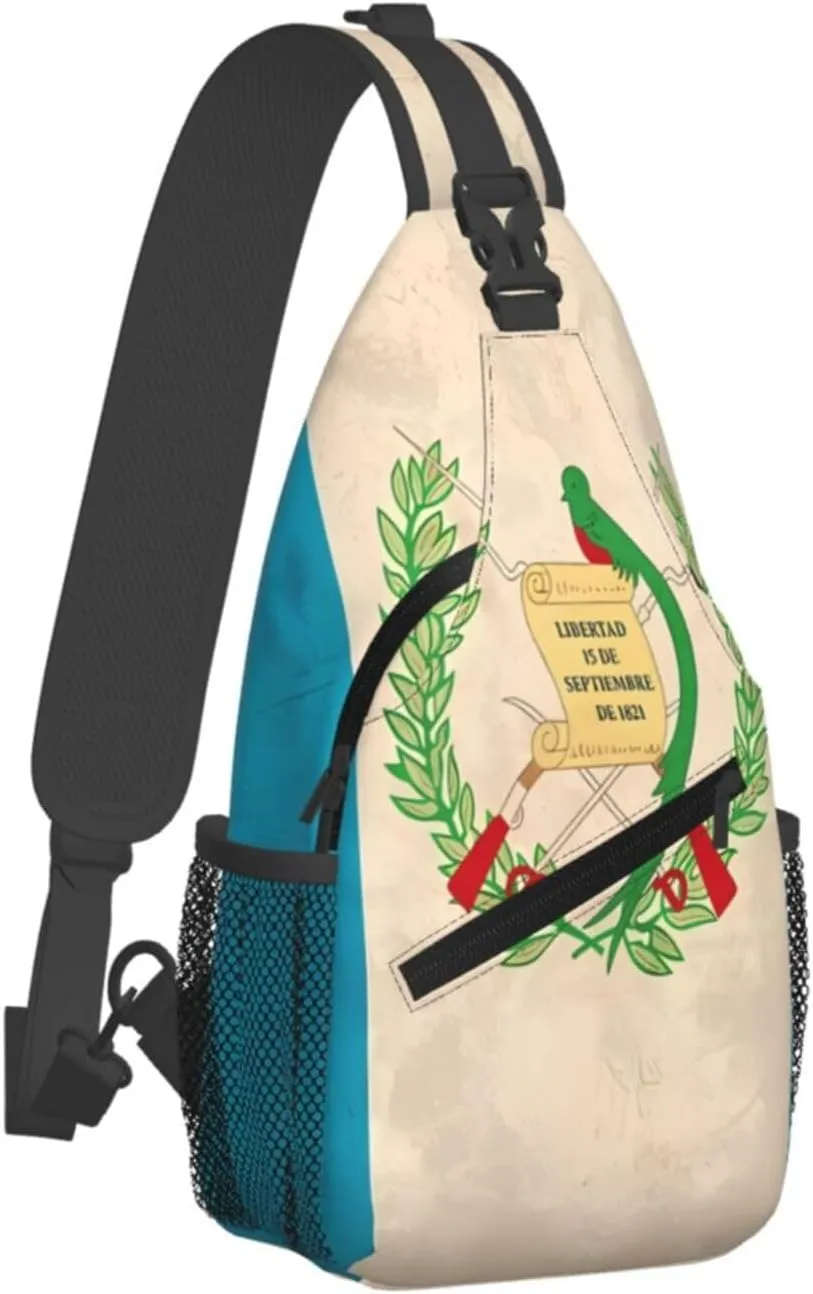 Vintage Half South African American Flag Sling Bag Adjustable Chest Bags Crossbody Bag Travel Shoulder Backpack