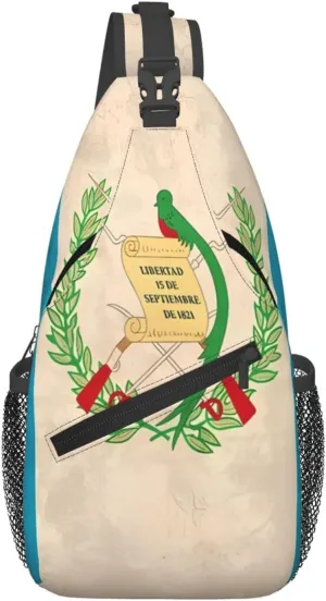 Vintage Half South African American Flag Sling Bag Adjustable Chest Bags Crossbody Bag Travel Shoulder Backpack
