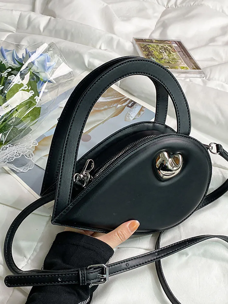 Vintage Heart Patchwork PU Crossbody Bags