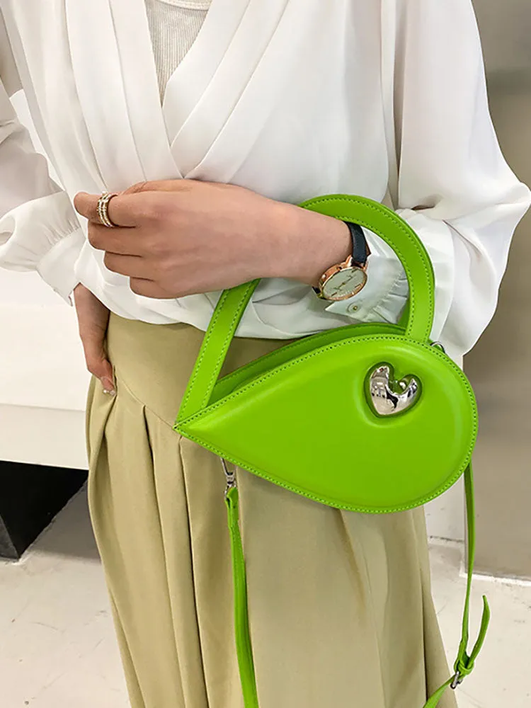 Vintage Heart Patchwork PU Crossbody Bags