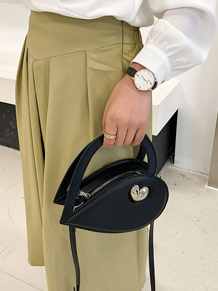 Vintage Heart Patchwork PU Crossbody Bags
