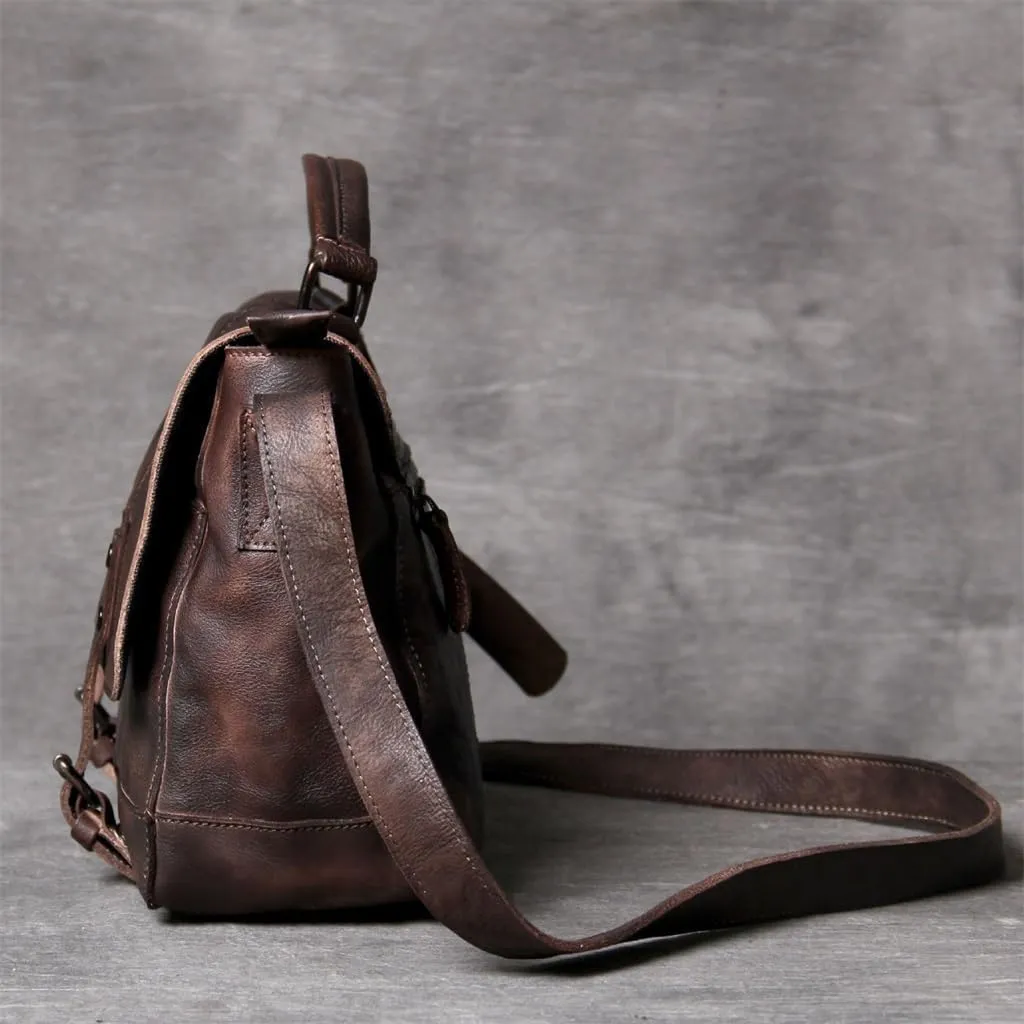 Vintage Old Shoulder Bag Crossbody Bag Casual Men's Bag