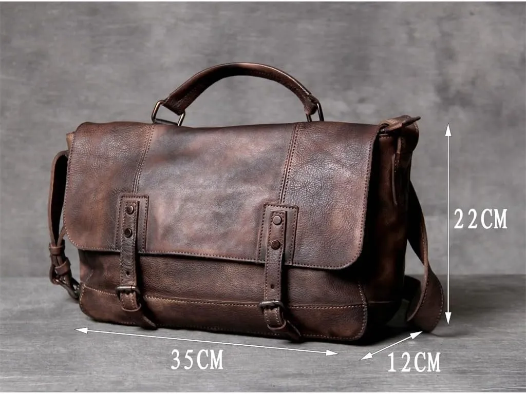 Vintage Old Shoulder Bag Crossbody Bag Casual Men's Bag
