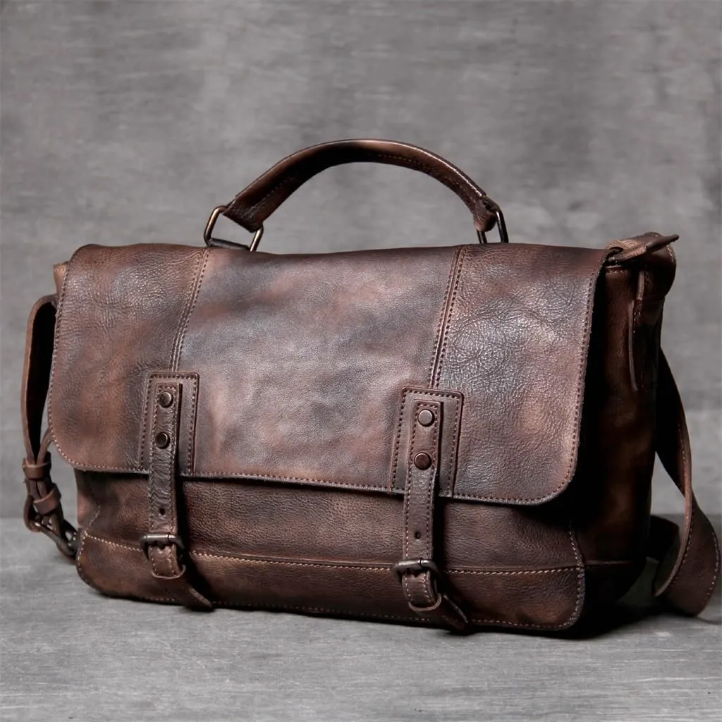 Vintage Old Shoulder Bag Crossbody Bag Casual Men's Bag
