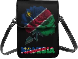 Vintage Portugal Portuguese Flag Rose Flower Small Crossbody Purse Cell Phone Bag for Women