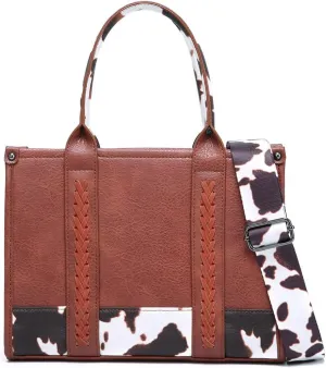 Vintage Printed Ladies Shoulder Bag & Leather Tote Crossbody Women's Bag