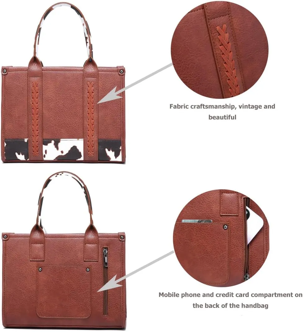 Vintage Printed Ladies Shoulder Bag & Leather Tote Crossbody Women's Bag