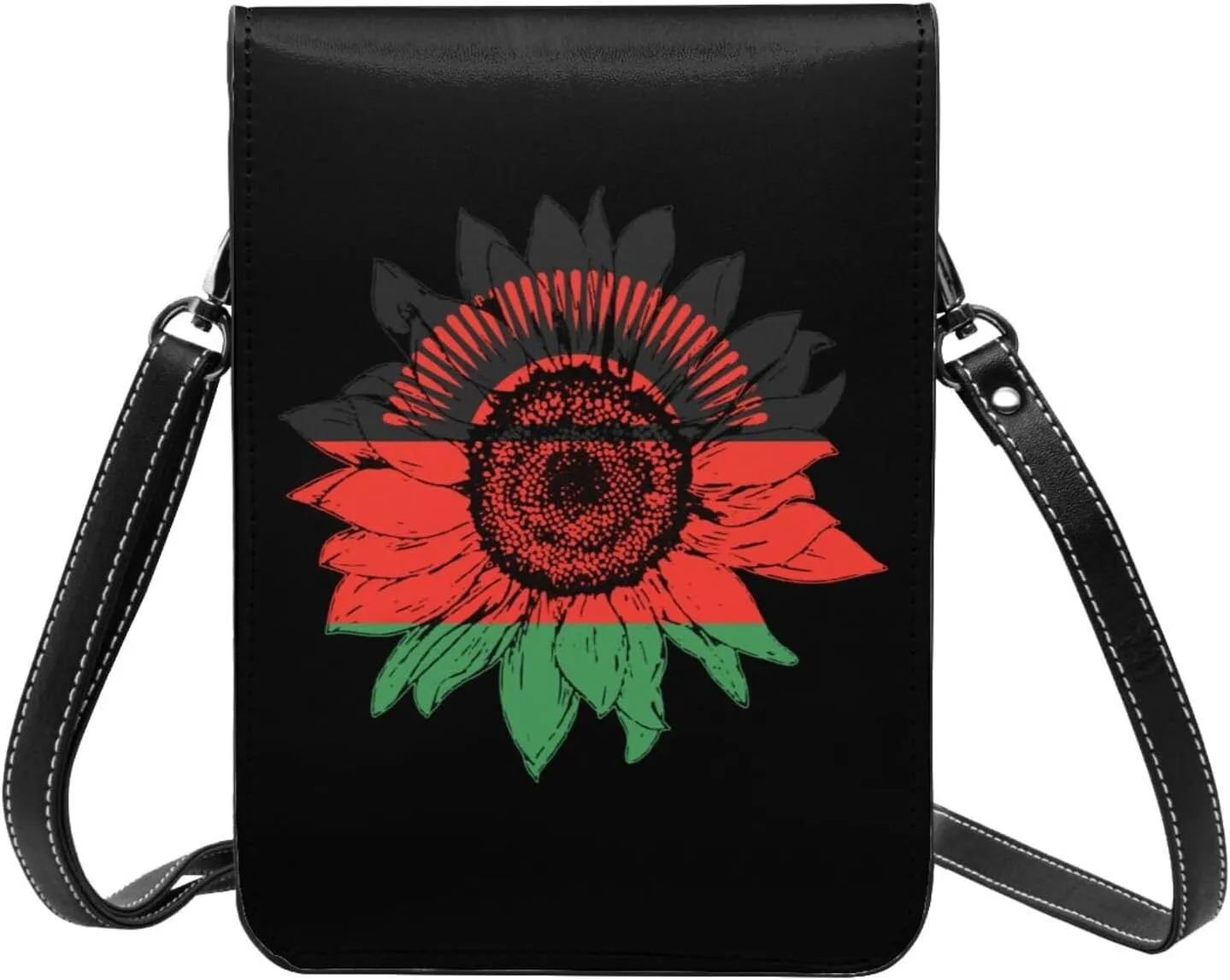 Vintage Sunflower Nepal Nepalese Flag Small Crossbody Purse Cell Phone Bag for Women