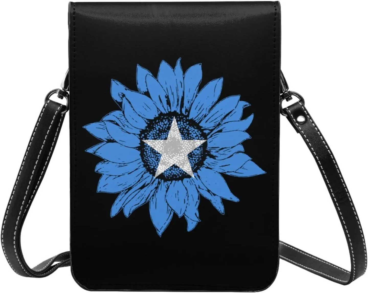 Vintage Sunflower Uzbekistan Uzbekistani Flag Small Crossbody Purse Cell Phone Bag for Women