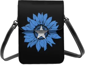 Vintage Sunflower Uzbekistan Uzbekistani Flag Small Crossbody Purse Cell Phone Bag for Women
