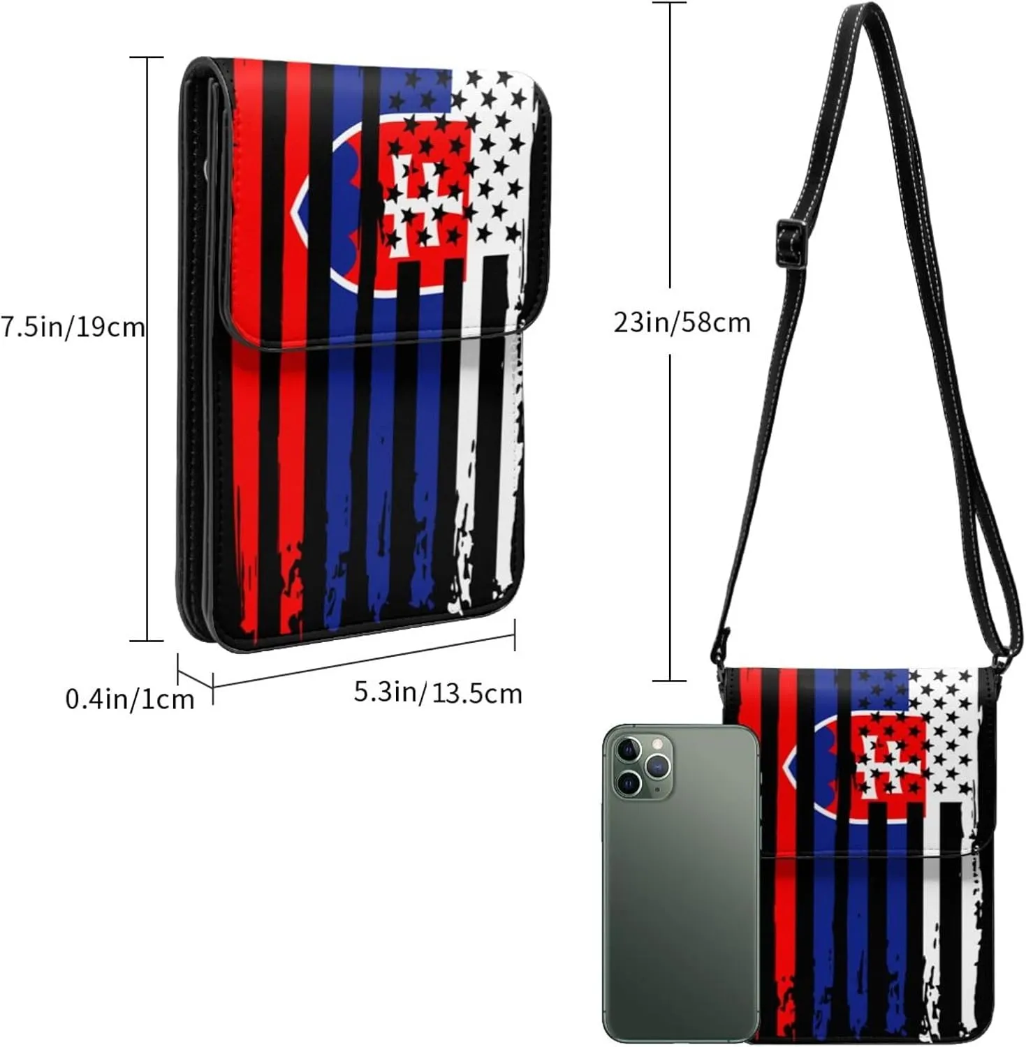 Vintage Tanzanian America Flag Striped Patterns Small Crossbody Purse Cell Phone Bag for Women