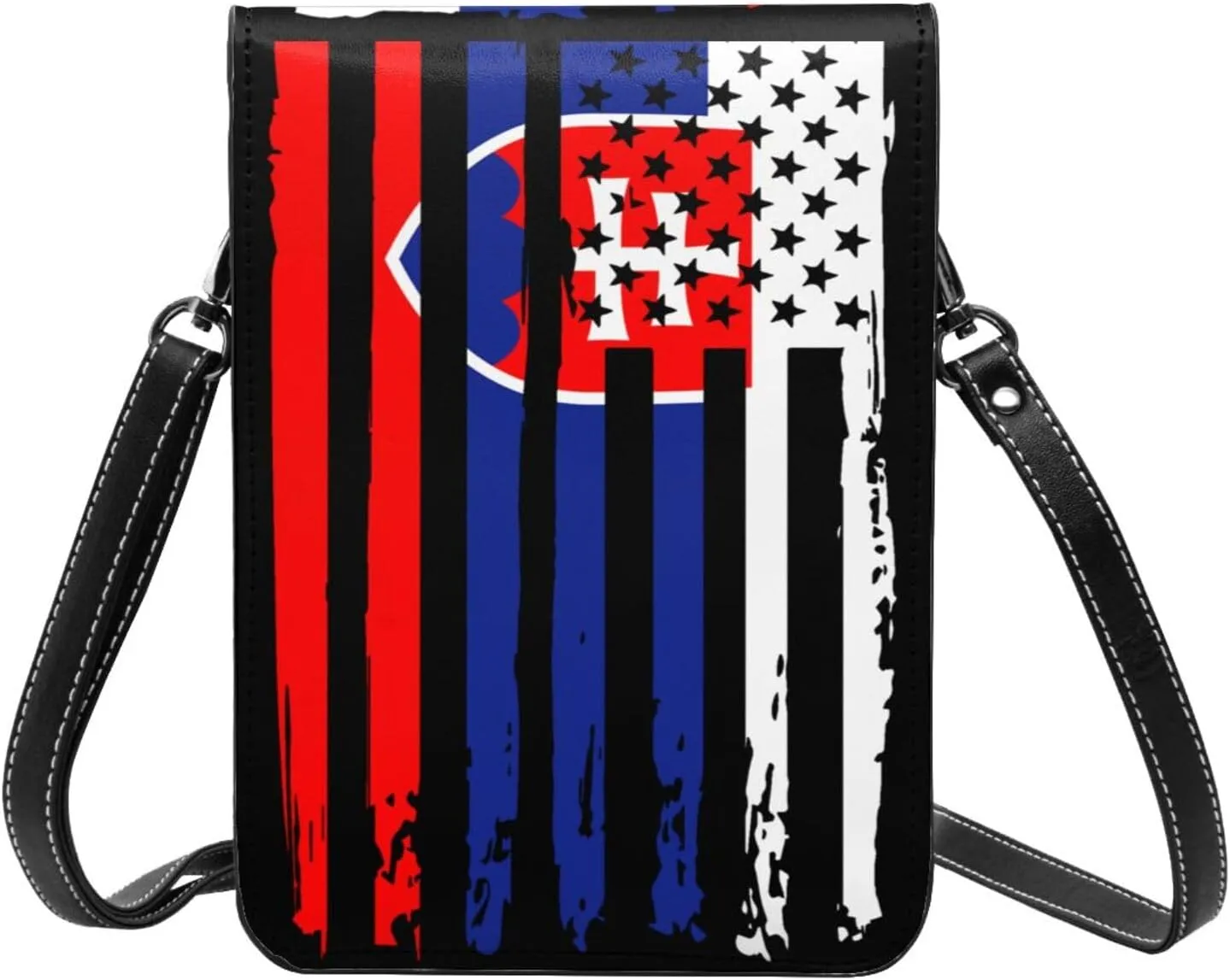 Vintage Tanzanian America Flag Striped Patterns Small Crossbody Purse Cell Phone Bag for Women