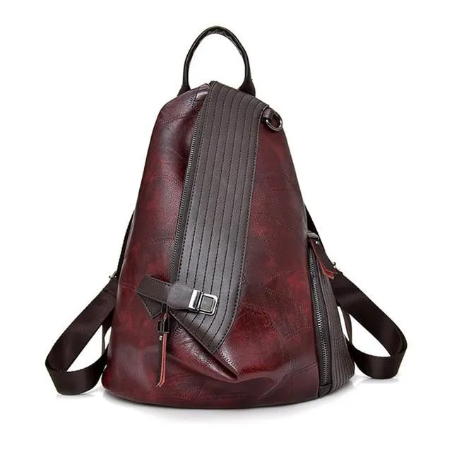 Vintage Women Antitheft Backpack