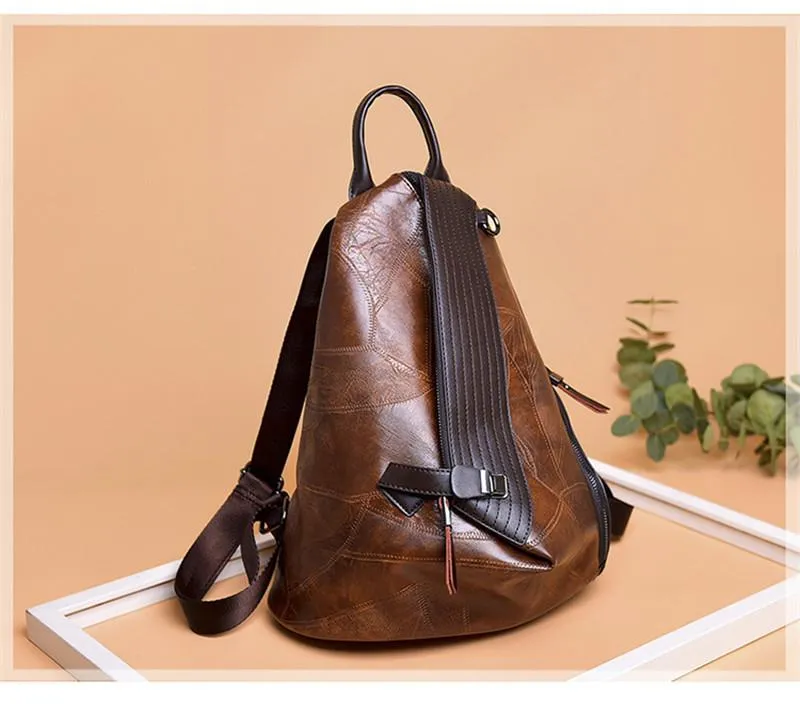 Vintage Women Antitheft Backpack