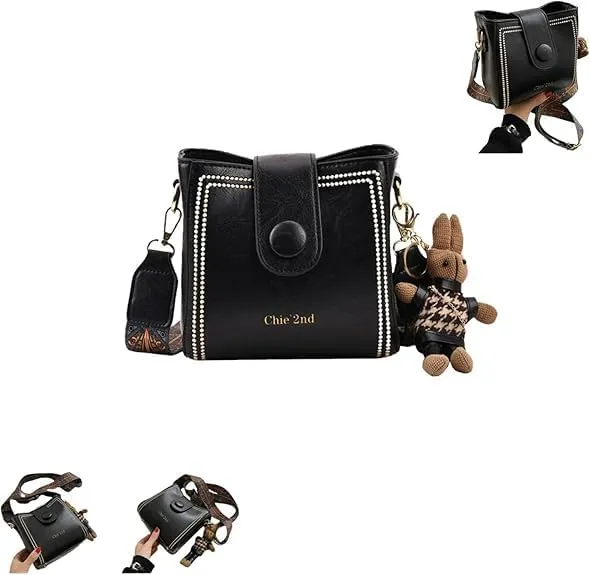 Vintage Women's Retro Crossbody Bucket Bag Collection - Small Waterproof Purse, Stylish Classic Fashion Handbag