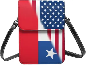 Vintage Zambia Zambian America Flag Small Crossbody Purse Cell Phone Bag for Women Girls Mini Over Shoulder Handbag Wallet